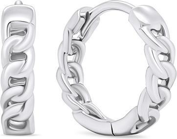 Produktbild Brilio Silver - Stylish silver hoop earrings EA680W