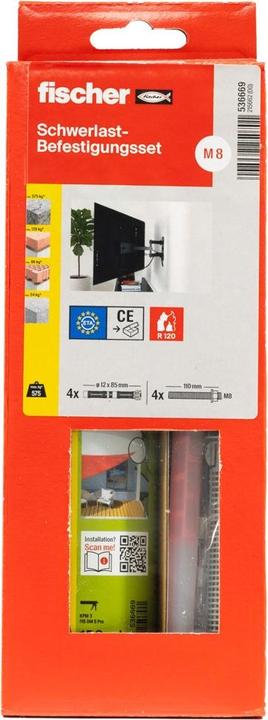 Produktbild Fischer Schwerlastbef.Set 150 C SBS Set M8 (Silver, 150 ml)