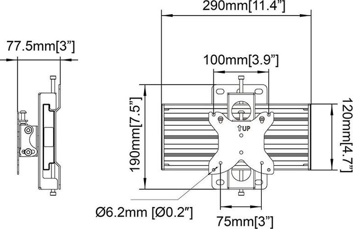 Produktbild Multibrackets Wandhalter fix, 17"-42", VESA 75x75-100x100 (Wand, 42", 30 kg)