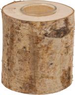 Ootb Tronc d'arbre décoratif avec insert de bougie (10 x 10 x 8 cm)