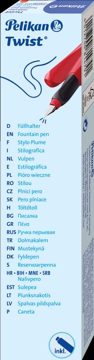 Immagine prodotto Pelikan Penna stilografica Twist rosso fuoco medio (M), rosso nero (Rosso fuoco, 1 x)