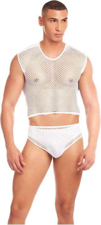 Actual product image René Rofé Rainbow Party White Lingerie Set, S/M (S/M)