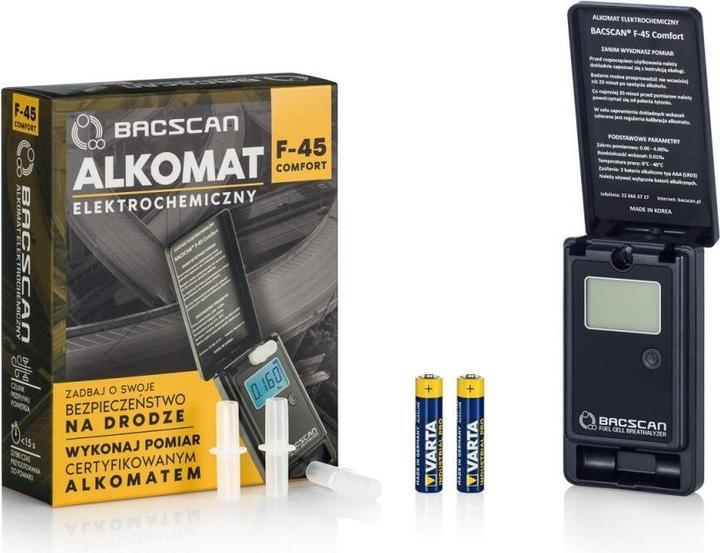 Image du produit Bacscan F-45 COMFORT breathalyzer électrochimique