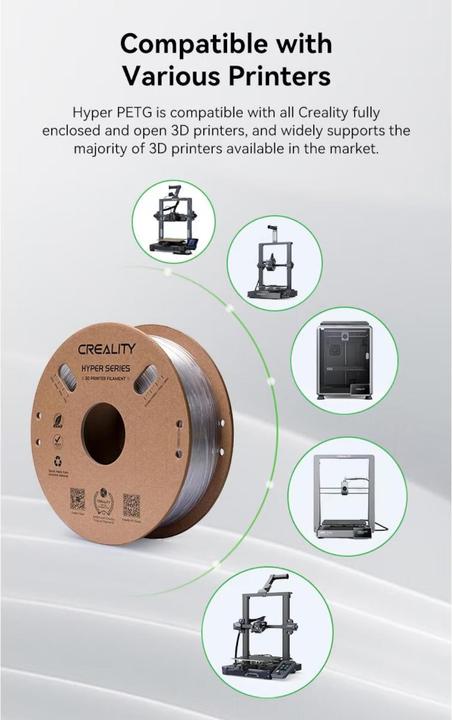 Image du produit Creality Hyper (PETG, 1.75 mm, 1000 g, Transparent)