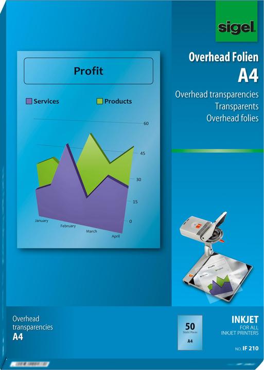 Produktbild Sigel Inkjet Overhead-Folien (100 g/m², 50 x)