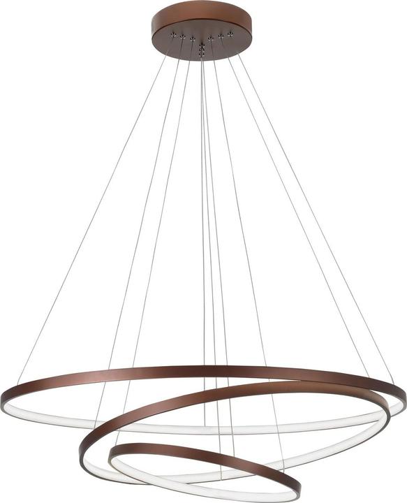 Produktbild Nova Luce FERROL LED Pendelleuchte Braun 123W Warmweiss 150x80cm dimmbar 6265004