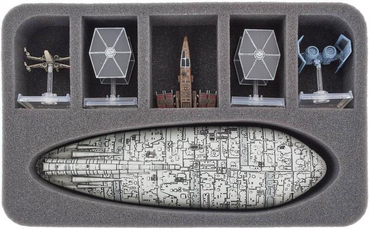 Immagine prodotto Feldherr TRA07 - Trasportatore con 2 cassette XL per Star Wars X-Wing Impero e Ribelli (Schiuma solida)