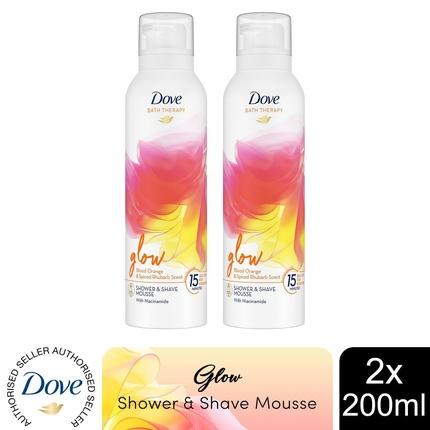 Actual product image Dove Bath Therapy Glow Shower & Shave Mousse with Orange & Rhubarb Scent 200ml (200 ml)