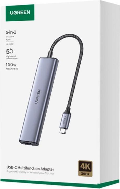 Immagine prodotto Ugreen Adapteris Hub CM478 (USB-C, 5 Porti)