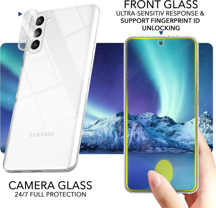 Produktbild Nalia Klare Silikon Hülle mit 2x Display- & Kameraschutz (Samsung Galaxy S23)
