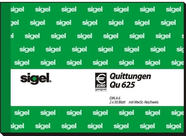 Image du produit Sigel Bloc de quittances DIN A6 horizontal non autocopiant 2 copies 2x50 f. (50 x)