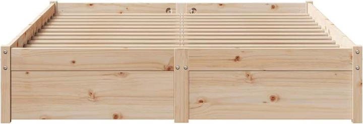 Produktbild VidaXL Massivholzbett Holzbett Bett Doppelbett mit Schubladen 150x200cm Kiefer (150 x 200 cm)