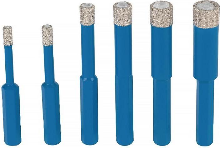 Tyrolit Set di foratura per piastrelle DDT HEX 6 pezzi Ø 5, 6, 8, 10, 12, 14 mm codolo HEX (1,4 cm)