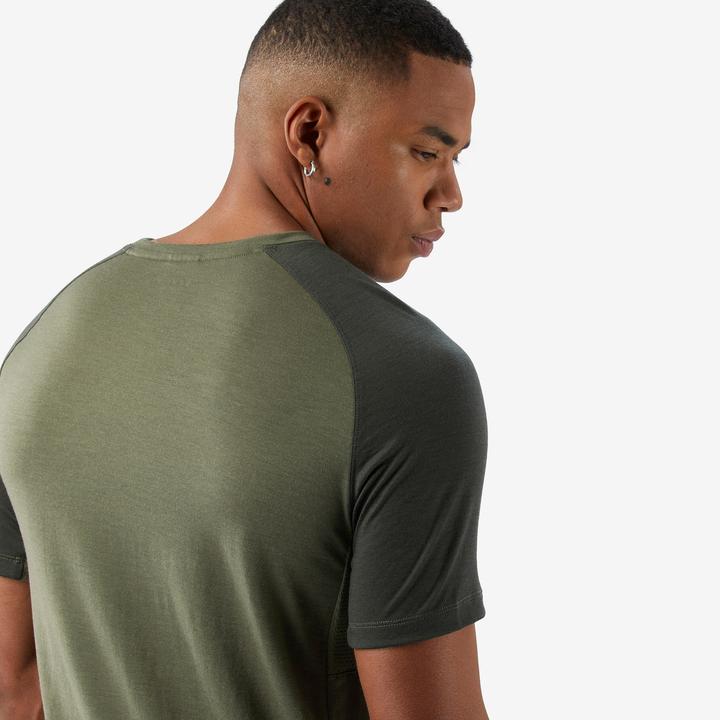 Image du produit Forclaz T-shirt manches courtes en laine mérinos homme, Merino Resist kaki (XXL)