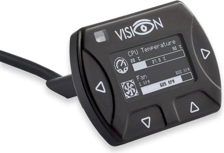 Actual product image Aqua Computer VISION Touch with ext. USB cable, IR, temp. measurement