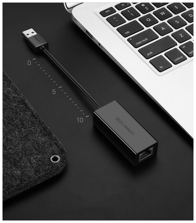 Produktbild Ugreen USB-A 2.0 zu 100Mbps Ethernet Adapter (USB 2.0, RJ45 (1x))