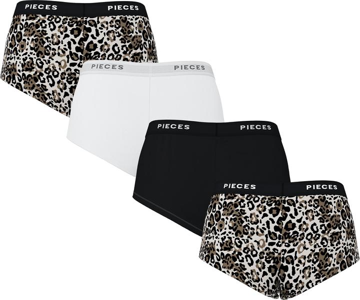 Image du produit Pieces Pclogo Lady 4 Pack Aop/Solid Noos Bc (XL, paquet de 4)