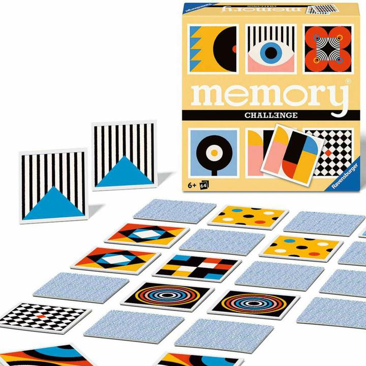 Produktbild Ravensburger Challenge memory® Verrückte Muster - 22462 - Das weltbekannte Gedächtnisspiel mit 32 Kartenpaaren, d (Deutsch)