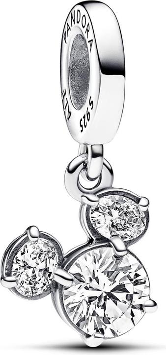 Image du produit Pandora Disney Mickey Mouse Tête étincelante Silhouette Charm (Argent 925)