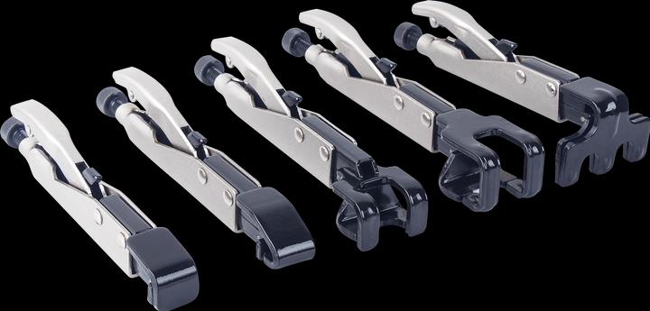 Immagine prodotto SW-Stahl 41561L Set di pinze 5 pezzi I con sgancio rapido I Pinze di bloccaggio per la saldatura e