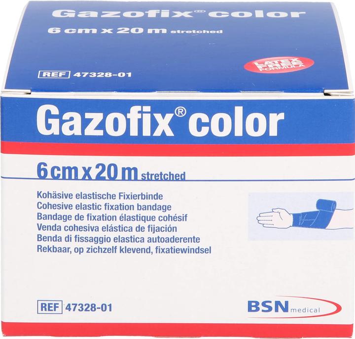 Produktbild BSN Gazofix color kohäsive Fixierbinde blau 20m x 6cm, 1 St BIN