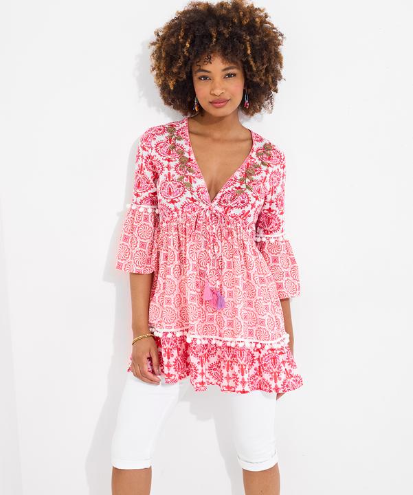 Produktbild Joe Browns Floral Print Tassel Trim Cotton Tunic (18)
