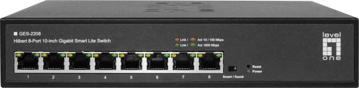 Produktbild LevelOne Switch 8x GE GES-2208 Hilbert 10" (8 Ports)