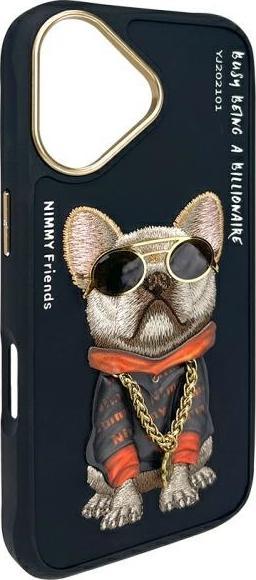 Actual product image Audi Nimmy case iPhone 16 6.1" black Glasses Cool Dog (Apple iPhone 16)