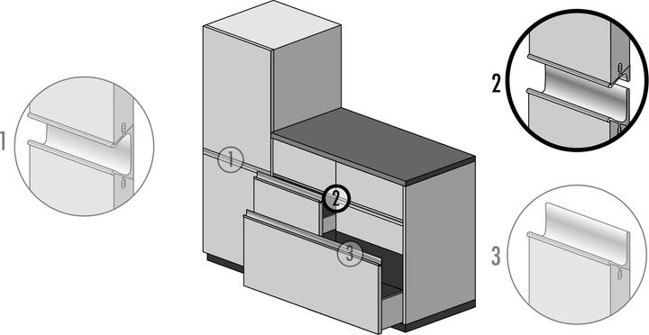 Produktbild Werkstarck Griffleistenprofile mit Profilhöhe 16 mm