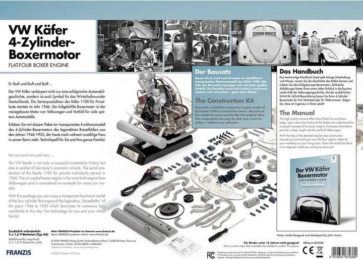 Produktbild Franzis Baubox VW Käfer 4-Zylinder-Boxermotor
