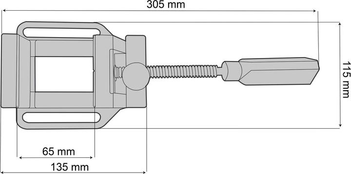 Produktbild Paulimot Bohrmaschinen-Schraubstock mit Schnellverstellung 70 mm Backenbreite (65 mm)