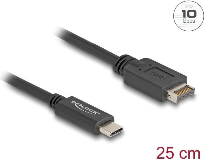 Immagine prodotto Delock Cavo USB 10 Gbps Chiave USB Tipo-E A 20 pin a U (0.25 m, USB 3.2 Gen 2)