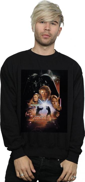 Actual product image Star Wars Mens Episode III Movie Poster Sweatshirt (XL)