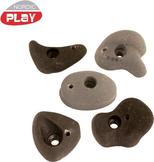 NSH Nordic NORDIC PLAY klatresten 5 pz. in poliresina/grå incl. skruer (805-464) (Grigio)