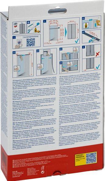 Actual product image tesa Insect screen magnetic curtain for balcony and patio doors, self-closing, mounting without drilling (100 x 220 cm)