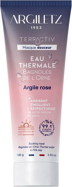 Argiletz Gesichts Maske "Terractiv" für zarte Haut mit rosa Tonerde und Thermalwasser aus Bagnoles de l'Orne