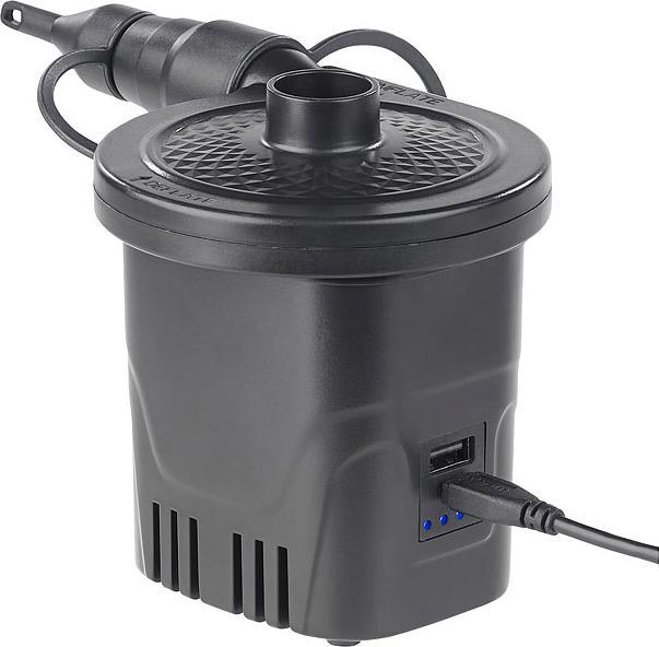 Produktbild Infactory 2in1-Akku-Luftpumpe mit Powerbank-Funktion & USB-Ladekabel