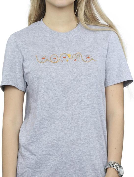 Actual product image Disney Womens/Ladies Winnie The Pooh Tigger Line Cotton Boyfriend T-Shirt (4XL)
