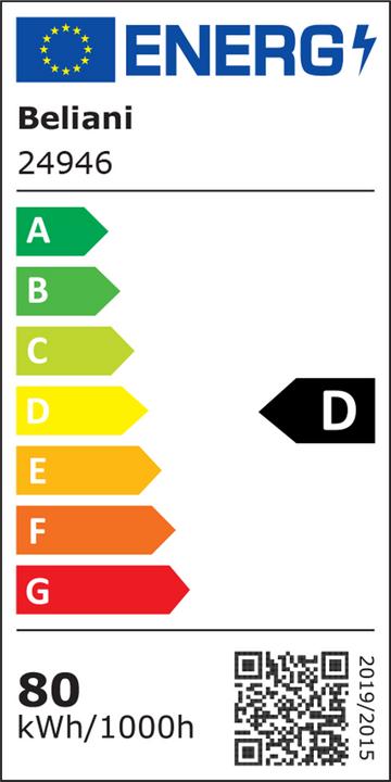 Etichetta energetica Beliani Lampada da scrivania LED in metallo bianco fissabile VOLANS (11200 lm)