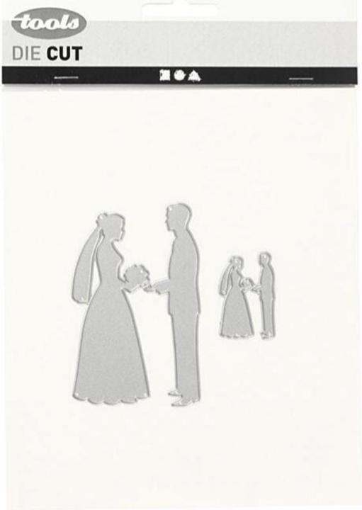 Actual product image Creativ Company Cutting template 5.2 x 8.1 + 2.3 x 3.5 cm, bride and groom