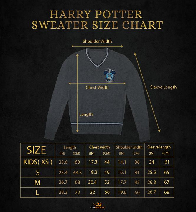 Produktbild Cinereplicas Harry Potter - ​Ravenclaw - Grey Knitted Sweater - Small (S)