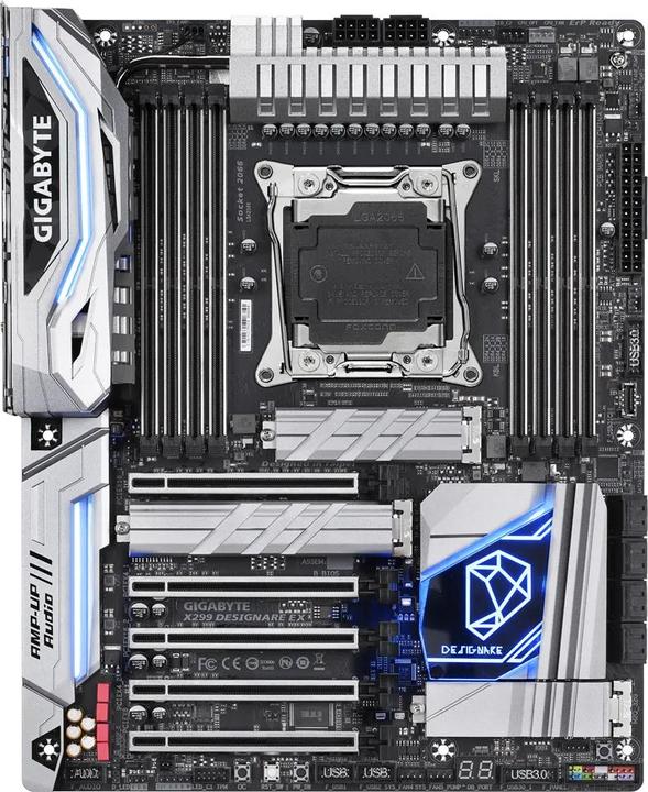 Actual product image Gigabyte X299 DESIGNARE EX S2066 ATX (LGA 2066, Intel X299, ATX)