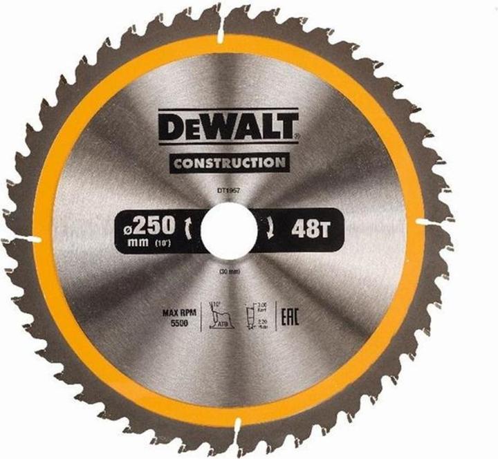 Actual product image DeWalt Circular saw blade stat. 250/30mm 48WZ