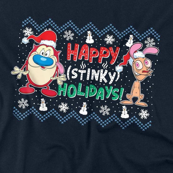 Image du produit Ren & Stimpy - T-shirt HAPPY STINKY HOLIDAYS - Adulte (S)