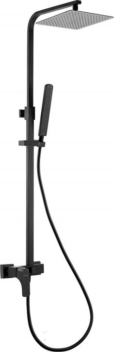 Actual product image Deante Zestaw prysznicowy CASCADA NERO DESZCZOWNIA HIACYNT Z BAT. MIESZACZOWĄ