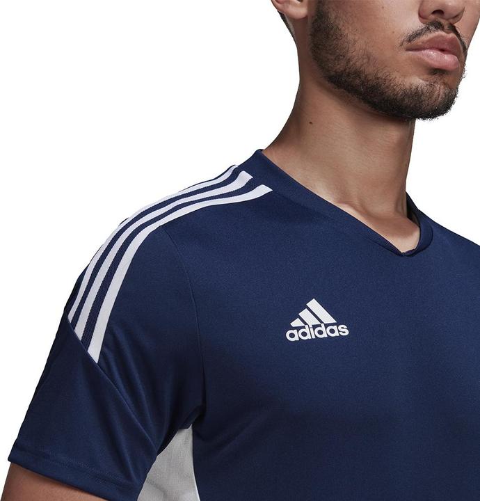Image du produit adidas Hommes Condivo 22 Jersey Col V Bleu marine et Blanc HA6291 (L) (L)