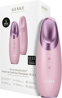Konjac Sponge Masażer do oczu Cool & Warm 6w1 Geske z Aplikacją (różowy)