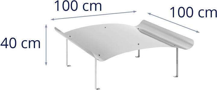 Actual product image MSW Chimney Cowl - stainless steel - 100 x 100 x 40 cm