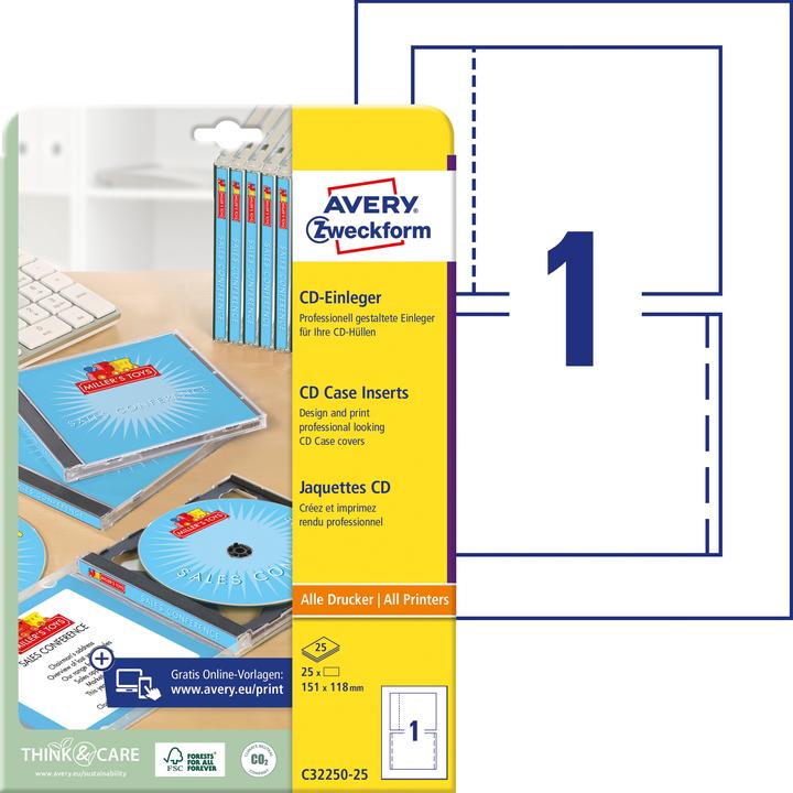 Avery CD-Einleger