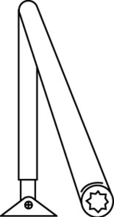 Produktbild Dormakaba Flachform-Normalgestänge (Balkontür, Eingangstür, Holztür, Zimmertür, Indoor)